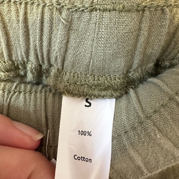 Super soft womens kaki green jogger pants 100% coton size small - Picture 6 of 8